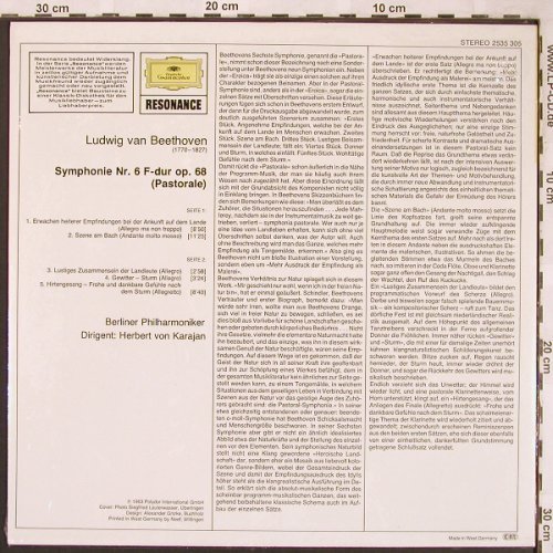 Beethoven,Ludwig van: Symphonie Nr.6 op.68 Pastorale, D.Gr. Resonance(2535 305), D, FS-New,  - LP - K1008 - 9,00 Euro