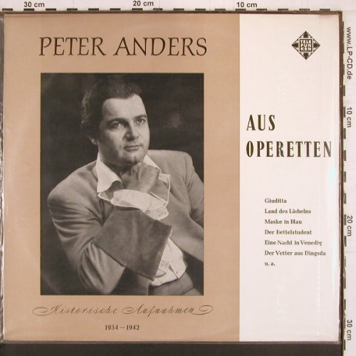 Anders,Peter: Aus Operetten, Hist rec. 1934-42, Telefunken(HT 9), D, FS-New,  - LP - K1037 - 12,50 Euro
