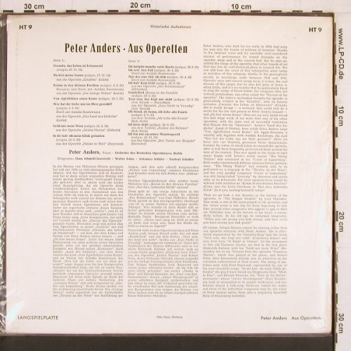 Anders,Peter: Aus Operetten, Hist rec. 1934-42, Telefunken(HT 9), D, FS-New,  - LP - K1037 - 12,50 Euro