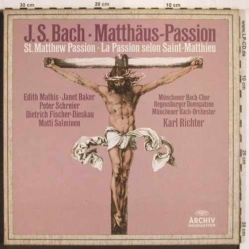 Bach,Johann Sebastian: Matthäus-Passion, Box, m-/Box vg+, Archiv(2723 067), D, 1980 - 4LP - K1043 - 15,00 Euro