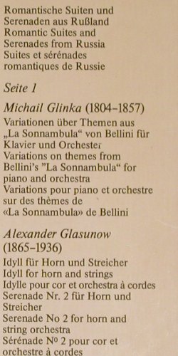 V.A.Romantische Suiten u.Serenaden: aus Russland, Schwann / RIAS(VMS 2048), D, 1978 - LP - K1068 - 6,00 Euro