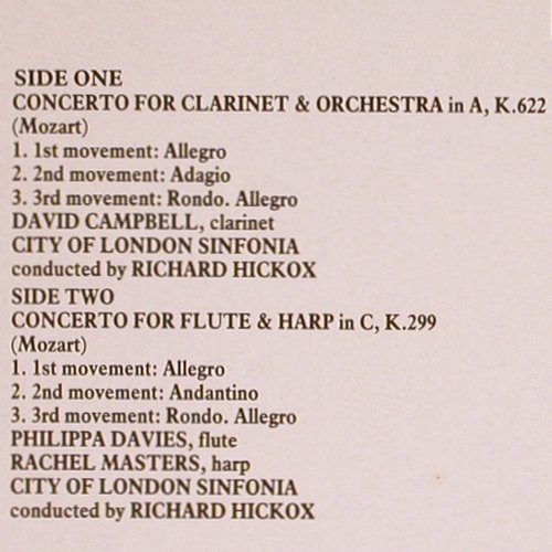 Mozart,Wolfgang Amadeus: Clarinet Concerto / Flute & Harp, IMP Classics(CIMP 852), UK, 1987 - LP - K1096 - 6,00 Euro