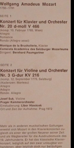 Mozart,Wolfgang Amadeus: Klavierkonzert Nr.20 / Violinkonzer, Eurodisc(63 736), D Club-Ed.,  - LP - K118 - 6,00 Euro