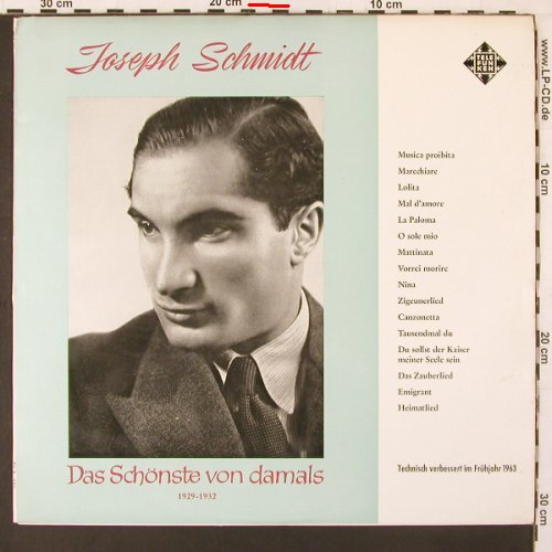 Schmidt,Joseph: Das schönste von Damals, 1929-32, Telefunken(HT-P 507), D,  - LP - K11 - 6,00 Euro