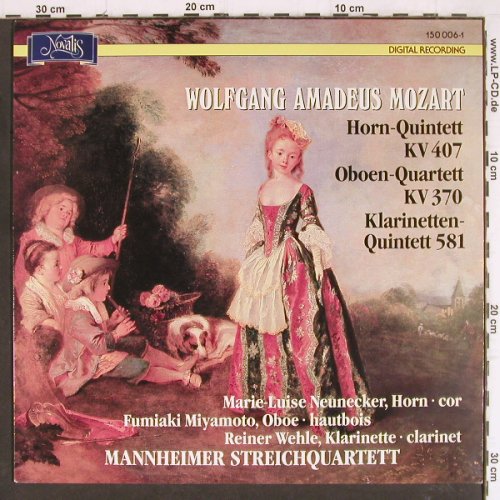 Mozart,Wolfgang Amadeus: Horn-Quitett, KV 407,Oboen-Quartett, Novalis(150 116-1), CH, 1986 - LP - K1200 - 9,00 Euro