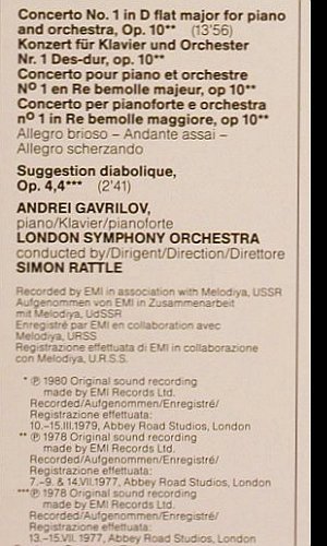 Prokofieff,Serge: Piano Concertos No.1 op.75,op10,4,4, EMI(29 0326 1), D, 1980 - LP - K1205 - 9,00 Euro