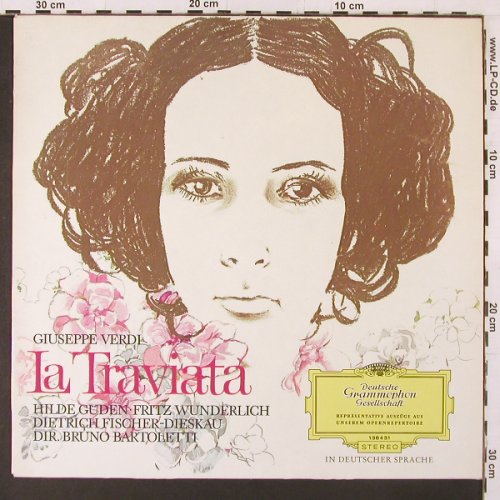 Verdi,Giuseppe: La Traviata, in deut.Sprache,Ausz., Deutsche Grammophon(SLPEM 136 431), D, Ri, 1967 - LP - K122 - 6,00 Euro