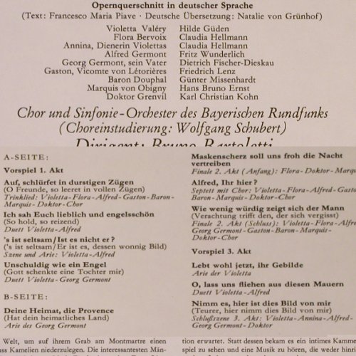 Verdi,Giuseppe: La Traviata, in deut.Sprache,Ausz., Deutsche Grammophon(SLPEM 136 431), D, Ri, 1967 - LP - K122 - 6,00 Euro
