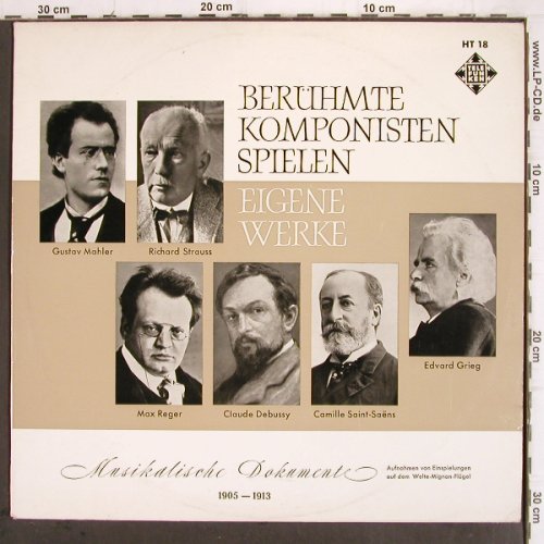 V.A.Berühmte Komponisten Spielen:&nbsp;Mahler, Strauss, Reger, Debussy.., Telefunken (HT 18), D,dirty/m- Typ:&nbsp;LP Best.-Nr.:&nbsp;K1240 Preis:&nbsp; 5,00 Euro