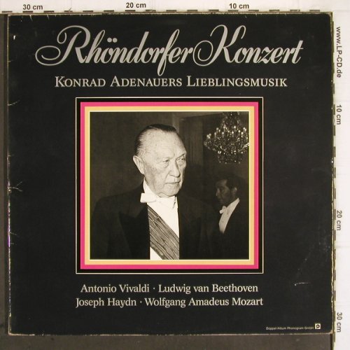 V.A.Rhöndorfer Konzert:&nbsp;Konrad Adenauers Lieblingsmusik,Foc, Philips (0647 176), D, m /vg+ Typ:&nbsp;2LP Best.-Nr.:&nbsp;K1255 Preis:&nbsp; 5,00 Euro