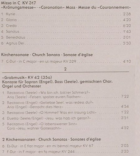 Mozart,Wolfgang Amadeus:&nbsp;Krönungsmesse KV 317, KV42, Novalis (150 068-1), CH, 1990 Typ:&nbsp;LP Best.-Nr.:&nbsp;K1274 Preis:&nbsp; 7,50 Euro