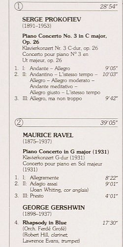 Barto,Tzimon:&nbsp;Prokofiev Piano C.No.3/Ravel/Gershw, EMI (7 49495 1), D, 1988 Typ:&nbsp;LP Best.-Nr.:&nbsp;K1275 Preis:&nbsp; 7,50 Euro