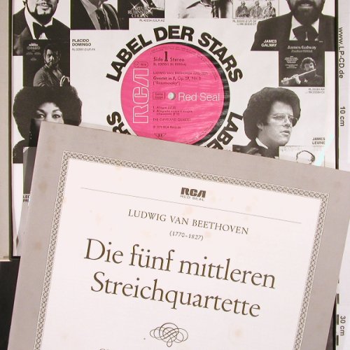 Beethoven,Ludwig van: Die fünf Mittleren Streichquartette, RCA Red Seal (RL 03010), D, Box, 1979 Typ: 4LP Best.-Nr.: K1309 Preis: 14,00 Euro