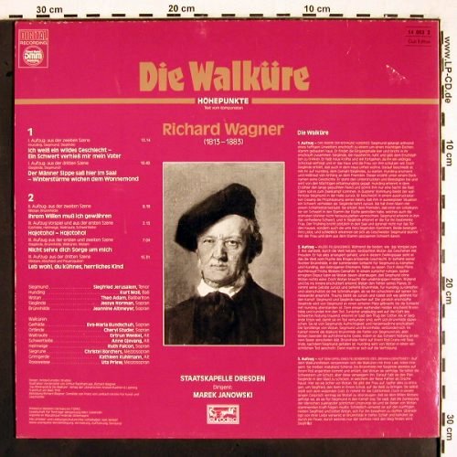 Wagner,Richard: Die Walküre-Höhepunkte, Club Ed., Eurodisc (14 063 2), D, 1986 Typ: LP Best.-Nr.: K1312 Preis: 6,00 Euro