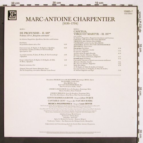 Charpentier,Marc Antoine: De Profundis/Caecilla, Virgo et..., Etrato(15885-7), D, Club Ed, 1988 - LP - K1315 - 7,50 Euro