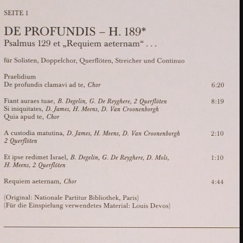 Charpentier,Marc Antoine: De Profundis/Caecilla, Virgo et..., Etrato(15885-7), D, Club Ed, 1988 - LP - K1315 - 7,50 Euro