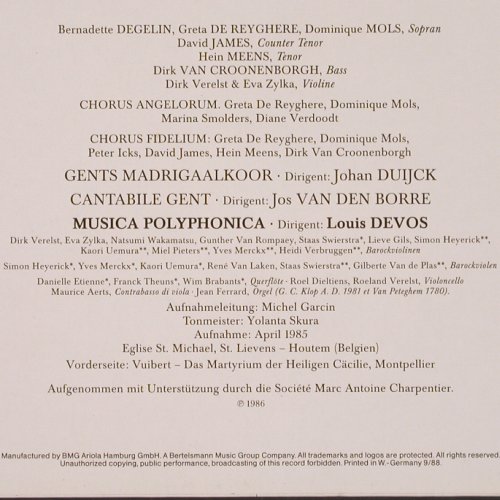 Charpentier,Marc Antoine: De Profundis/Caecilla, Virgo et..., Etrato(15885-7), D, Club Ed, 1988 - LP - K1315 - 7,50 Euro