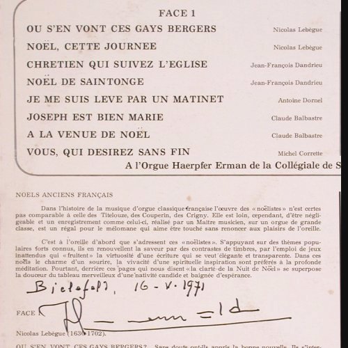 V.A.Noel Anciens Francais: Nicolas Lebègue... L.-C. Daquin, Sonotec (C 76-110), F, woc Typ: LP Best.-Nr.: K1330 Preis: 9,00 Euro