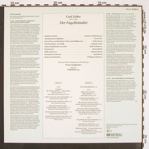Zeller,Carl: Der Vogelhändler, Club-Ed., EMI (26 362-4), D, 1987 Typ: LP Best.-Nr.: K1337 Preis: 6,00 Euro