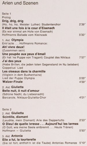 Offenbach,Jacques: Hoffmann's Erzählungen,Arien,Szenen, Decca Oper der Welt (6.41626 AN), D, 1972 Typ: LP Best.-Nr.: K1342 Preis: 6,00 Euro