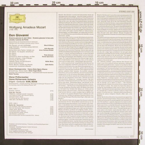 Mozart,Wolfgang Amadeus: Don Giovanni - Querschnitt, D.Gr. (2537 050), D, 1979 Typ: LP Best.-Nr.: K1343 Preis: 6,00 Euro
