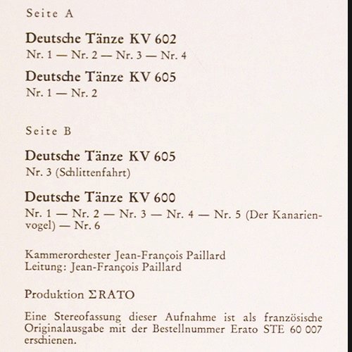 Mozart,Wolfgang Amadeus: Deutsche Tänze für Orchester, KV602, Christophorus(CLP 75 506), D, Mono,  - 10inch - K1350 - 6,00 Euro