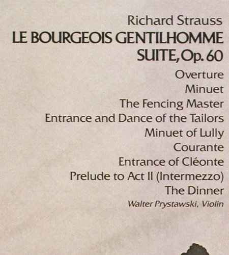 Strauss,Richard / Dag Wiren: Le Bourgeois Gentilhomme Suite, RCA Red Seal (RL 85362), D, 1985 Typ: LP Best.-Nr.: K1356 Preis: 7,50 Euro