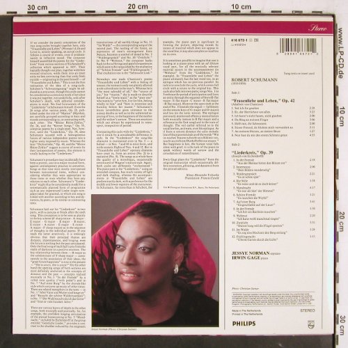 Schumann,Robert: Frauenliebe u.Leben / Liederkreis, Philips (416 672-1), NL, 1976 Typ: LP Best.-Nr.: K1372 Preis: 7,50 Euro