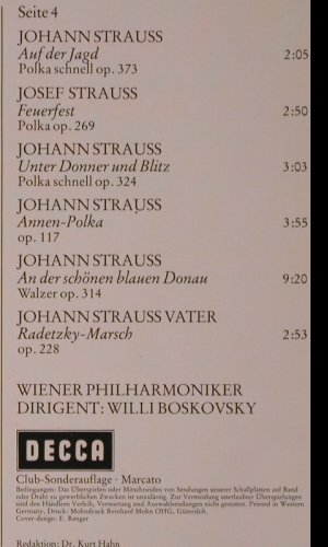 V.A.Neujahrskonzert in Wien: Das Schönste, 23 Tr., Club-Ed., Foc, Decca(66 180 1), D, 1977 - 2LP - K143 - 9,00 Euro