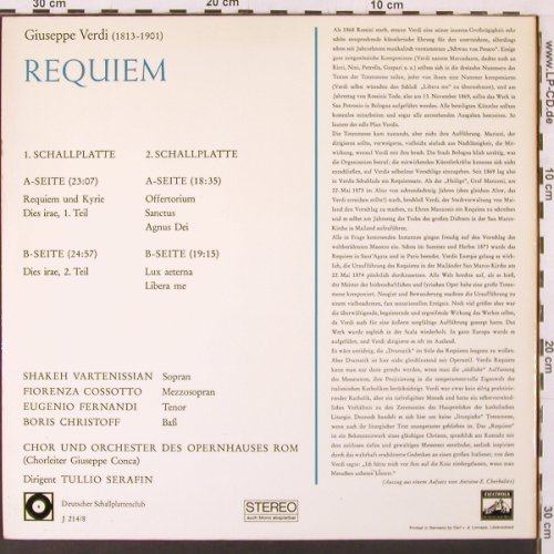 Verdi,Giuseppe: Requiem, Foc, Electrola/DSC(J 214/8), D,  - 2LP - K167 - 9,00 Euro