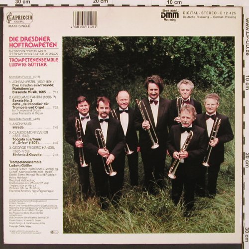 Güttler Trompetenensemble,Ludwig: Die Dresdner Hoftrompeten, Foc, Capriccio(C 12 425), D, 1985 - 12inch - K175 - 7,50 Euro