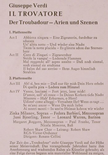 Verdi,Giuseppe: ILTrovatore, Arien und Szenen, Mono, RCA(LM-1827-C), D,  - LP - K203 - 9,00 Euro
