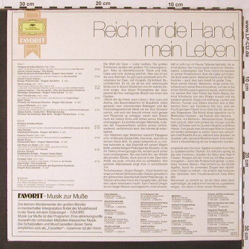 V.A.Reich mir die Hand, mein Leben: Mozart,Lortzing, Offenbach..., Deutsche Grammophon(2535 627), D, 1979 - LP - K213 - 6,00 Euro