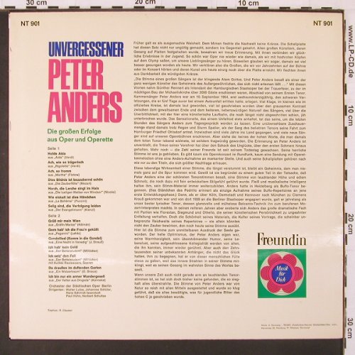 Anders,Peter: Unvergessener (Schatten nur a.Foto), Telefunken(NT 901), D,  - LP - K21 - 6,00 Euro