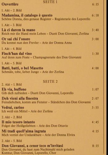 Mozart,Wolfgang Amadeus: Don Giovanni-Querschnitt in ital., D.Gr.(26 270-9), D, Ri,  - LP - K221 - 6,00 Euro