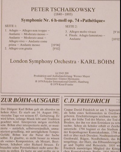 Tschaikowsky,Peter: Sinfonie Nr.6 h-moll op.74, D.Gr. Gallerie(2543 209), D, 1979 - LP - K233 - 6,00 Euro
