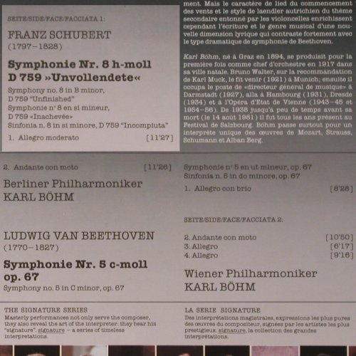 Beethoven,Ludwig Van / Schubert: Sinfonie Nr.5 / Sinfonie Nr.8 '1966, D.Gr. Signature(2543 506), D, Ri, 1983 - LP - K234 - 6,00 Euro