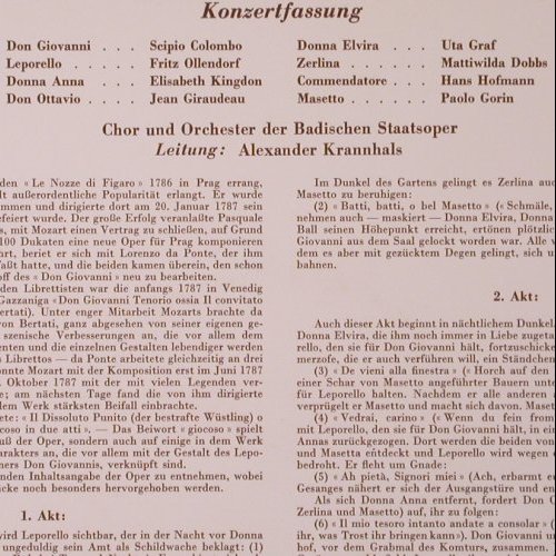 Mozart,Wolfgang Amadeus: Don Giovanni-Konzertfassung, Concert Hall(SMS 2492), vg+/m-,  - LP - K236 - 5,00 Euro