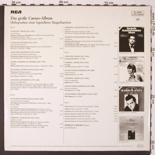 Caruso,Enrico: Das Große Caruso Album, Foc, RCA Victrola(VL 42056), D, m /vg+, 1977 - 2LP - K244 - 7,50 Euro