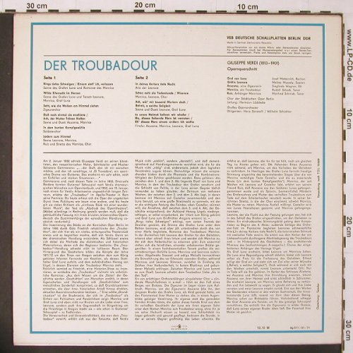 Verdi,Giuseppe: Der Troubadour-Opernquerschnitt, Eterna(8 25 135), DDR, 1971 - LP - K250 - 6,00 Euro