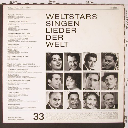 V.A.Weltstars Singen Lieder d. Welt: Giuseppe di Stefano... N.Gedda, Marcato(75 316), D, vg+/m-,  - LP - K269 - 5,00 Euro