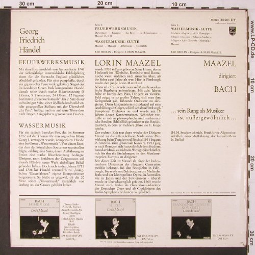 Händel,Georg Friedrich: Wassermusik-Suite / Feuerwerksm., Philips(88 083 DY), D,  - LP - K284 - 6,00 Euro