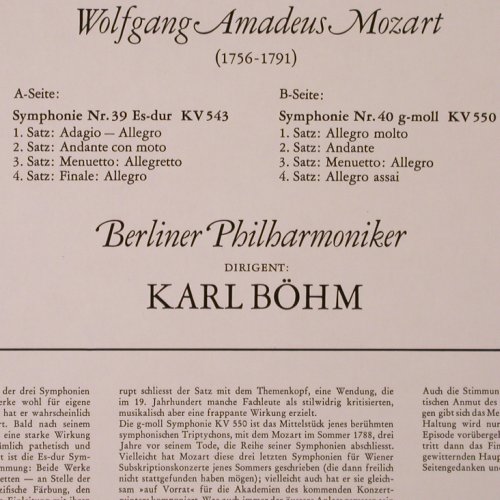 Mozart,Wolfgang Amadeus: Sinfonien Nr.39 & 40, KV 543, 550, D.Gr. Club Ed.(78 269), D, 1984 - LP - K287 - 6,00 Euro