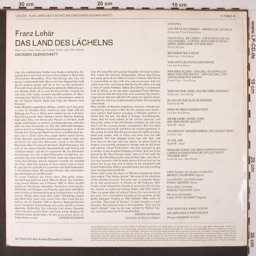 Lehar,Franz: Das Land des Lächelns-Gr.Querschnit, Eurodisc(S 73 825 IE), D,  - LP - K321 - 7,50 Euro