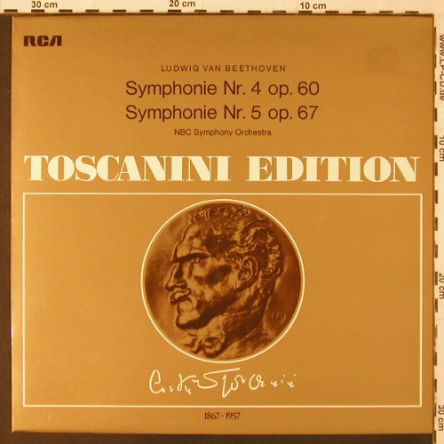 Beethoven,Ludwig van: Sinfonie Nr.4, op.60 / Nr.5 op.67, RCA Toscanini Ed.(AT 128), D, 1974 - LP - K322 - 7,50 Euro
