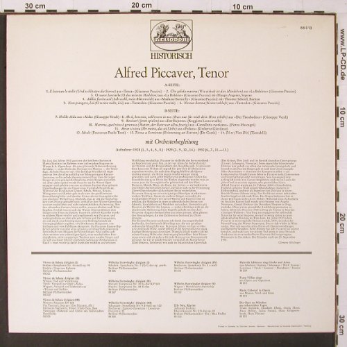 Piccaver,Alfred: singt ital. Arien & Lieder, 1928-30, Heliodor(88 013), D,  - LP - K336 - 6,00 Euro