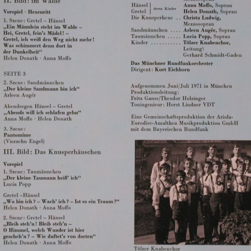 Humperdinck,Engelbert: Hänsel und Gretel, Foc, Eurodisc(27 105 XDR), D, 1971 - 2LP - K337 - 9,00 Euro