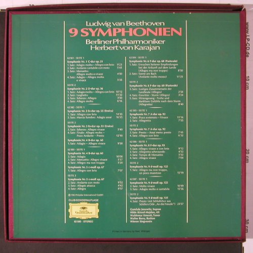 Beethoven,Ludwig van: 9 Sinfonien, Box, D.Gr. Club Ed.(62 580), D, 1963 - 7LP - K340 - 30,00 Euro