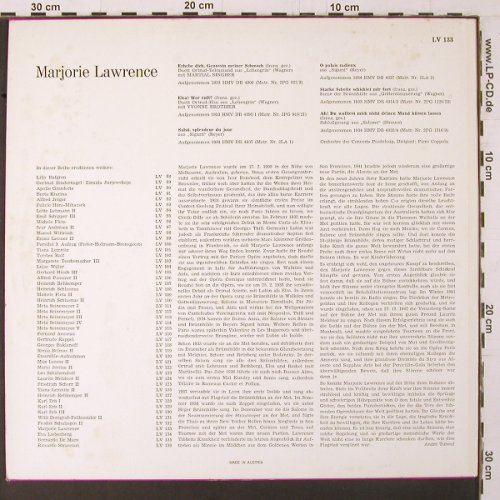 Lawrence,Marjorie: Lebendige Vergangenheit, LV(LV 133), A,  - LP - K344 - 7,50 Euro