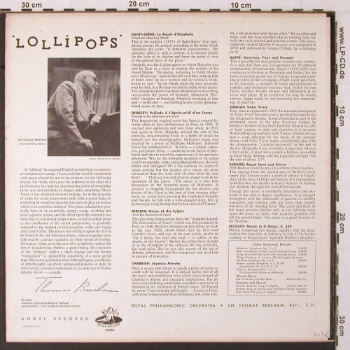 V.A.Lollipops - Favorite Pieces of: Sir Thomas Beecham, Bart., Angel(35596), UK/US,  - LP - K347 - 6,00 Euro